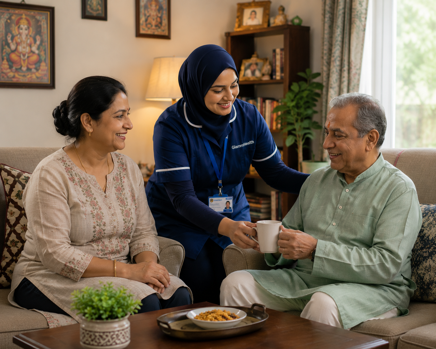 Glarm Health Care - Hindi & White